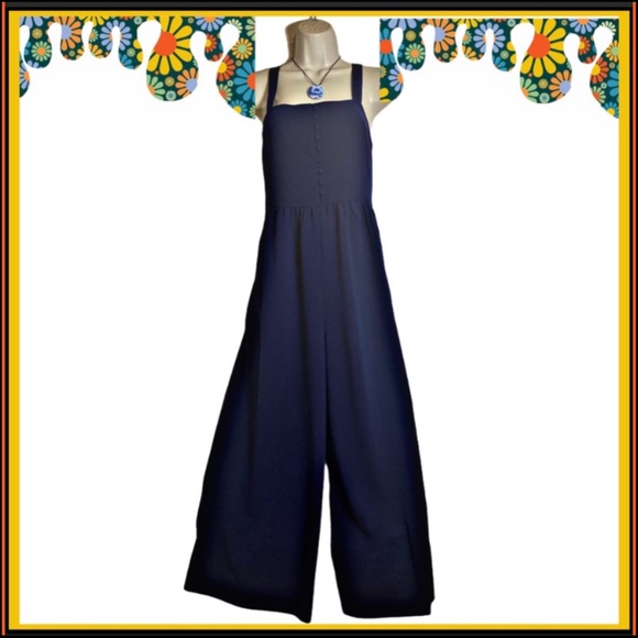 MADEWELL WIDE-LEG JUMPSUIT NAVY Sz 2 - Picture 4 of 10